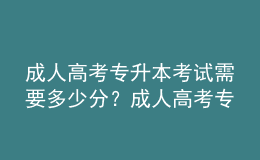 成人高考專升本考試需要多少分？成人高考專升本難不難？