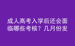 成人高考入學(xué)后還會(huì)面臨哪些考核？幾月份發(fā)畢業(yè)證？