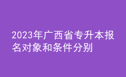 2023年廣西省專升本報名對象和條件分別是什么？ 