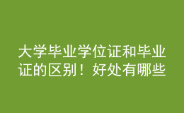 大學(xué)畢業(yè)學(xué)位證和畢業(yè)證的區(qū)別！好處有哪些？ 