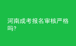 河南成考報(bào)名審核嚴(yán)格嗎?