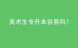 美術(shù)生專升本容易嗎？ 