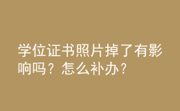 學(xué)位證書照片掉了有影響嗎？怎么補辦？ 
