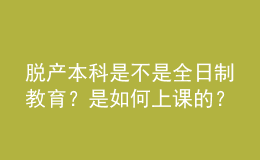 脫產(chǎn)本科是不是全日制教育？是如何上課的？
