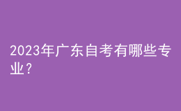 2023年廣東自考有哪些專業(yè)？ 