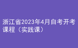 浙江省2023年4月自考開考課程（實踐課） 