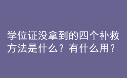學位證沒拿到的四個補救方法是什么？有什么用？ 