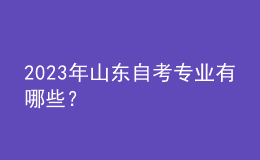 2023年山東自考專業(yè)有哪些？ 