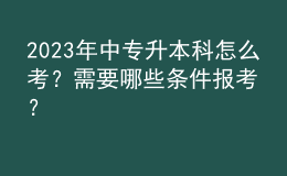 2023年中專升本科怎么考？需要哪些條件報(bào)考？ 