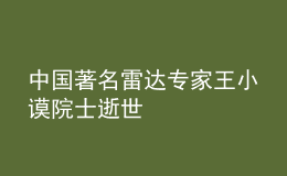中國著名雷達(dá)專家王小謨院士逝世