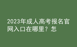 2023年成人高考報(bào)名官網(wǎng)入口在哪里？怎么報(bào)考？