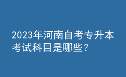 2023年河南自考專升本考試科目是哪些？如何做好專業(yè)規(guī)劃？