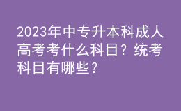 2023年中專升本科成人高考考什么科目？統(tǒng)考科目有哪些？