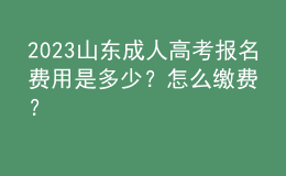 2023山東成人高考報名費用是多少？怎么繳費？