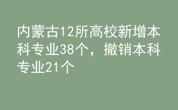 內(nèi)蒙古12所高校新增本科專業(yè)38個(gè)，撤銷本科專業(yè)21個(gè)