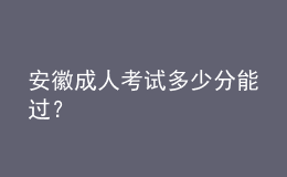 安徽成人考試多少分能過？