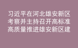 習(xí)近平在河北雄安新區(qū)考察并主持召開高標準高質(zhì)量推進雄安新區(qū)建設(shè)座談會