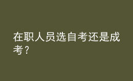 在職人員選自考還是成考？