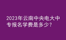 2023年云南中央電大中專報(bào)名學(xué)費(fèi)是多少？