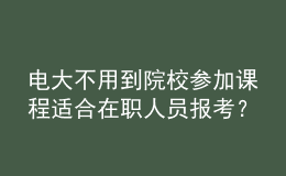 電大不用到院校參加課程適合在職人員報考？