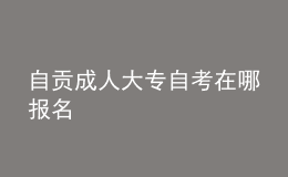 自貢成人大專自考在哪報(bào)名 