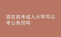 現(xiàn)在自考成人大學可以考公務員嗎 