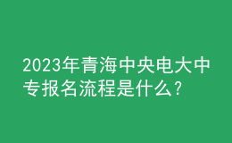 2023年青海中央電大中專報名流程是什么？