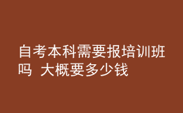 自考本科需要報培訓(xùn)班嗎 大概要多少錢