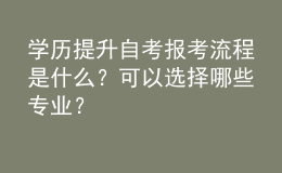 學(xué)歷提升自考報(bào)考流程是什么？可以選擇哪些專業(yè)？ 