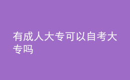 有成人大專(zhuān)可以自考大專(zhuān)嗎 