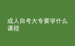 成人自考大專要學(xué)什么課程 