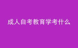 成人自考教育學考什么