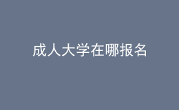 成人大學(xué)在哪報名