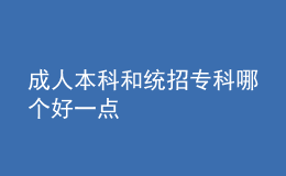 成人本科和統(tǒng)招?？颇膫€(gè)好一點(diǎn)