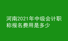 河南2021年中級(jí)會(huì)計(jì)職稱報(bào)名費(fèi)用是多少錢？