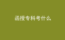 函授專(zhuān)科考什么
