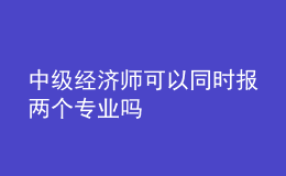 中級(jí)經(jīng)濟(jì)師可以同時(shí)報(bào)兩個(gè)專(zhuān)業(yè)嗎