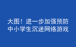 大圖！進一步加強預(yù)防中小學(xué)生沉迷網(wǎng)絡(luò)游戲管理這樣做