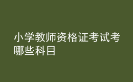 小學教師資格證考試考哪些科目