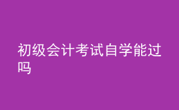 初級會計考試自學能過嗎