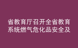 省教育廳召開全省教育系統(tǒng)燃?xì)馕；钒踩敖谛@安全工作會(huì)議