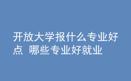 開放大學(xué)報(bào)什么專業(yè)好點(diǎn) 哪些專業(yè)好就業(yè)