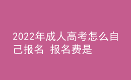 2022年成人高考怎么自己報名 報名費(fèi)是多少