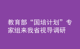 教育部“國(guó)培計(jì)劃”專(zhuān)家組來(lái)我省視導(dǎo)調(diào)研