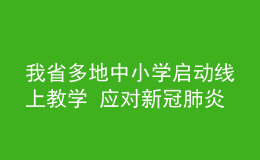 我省多地中小學(xué)啟動線上教學(xué) 應(yīng)對新冠肺炎疫情