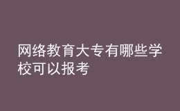網(wǎng)絡(luò)教育大專有哪些學(xué)校可以報(bào)考