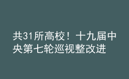 共31所高校！十九屆中央第七輪巡視整改進(jìn)展情況全部公布