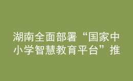 湖南全面部署“國家中小學(xué)智慧教育平臺(tái)”推廣應(yīng)用工作