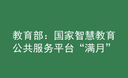 教育部：國家智慧教育公共服務(wù)平臺“滿月”，瀏覽量大幅增加