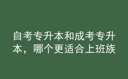 自考專升本和成考專升本，哪個更適合上班族？ 